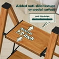 thumbnail image 4 of 2 Step Ladder,Aluminum Lightweight Folding 2 Step Stool with Anti-Slip Wide Pedal, 330lbs Capacity Step Ladder for Household,Kitchen,Office - Woodgrain, 4 of 16