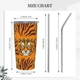 thumbnail image 4 of KLL Tiger Stainless Steel Vacuum Insulated Coffee Cup 20 oz Lids and Straws,Insulated Travel Mug Water Cup with Leak-Proof Straw Lid & Flip Lid, 4 of 8