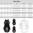 thumbnail image 3 of Wuxian Halloween Womens Dresses, Mesh Sheer Bell Half Sleeve High-Low Dress, Off The Shoulder Gothic Dresses For Women, 3 of 5