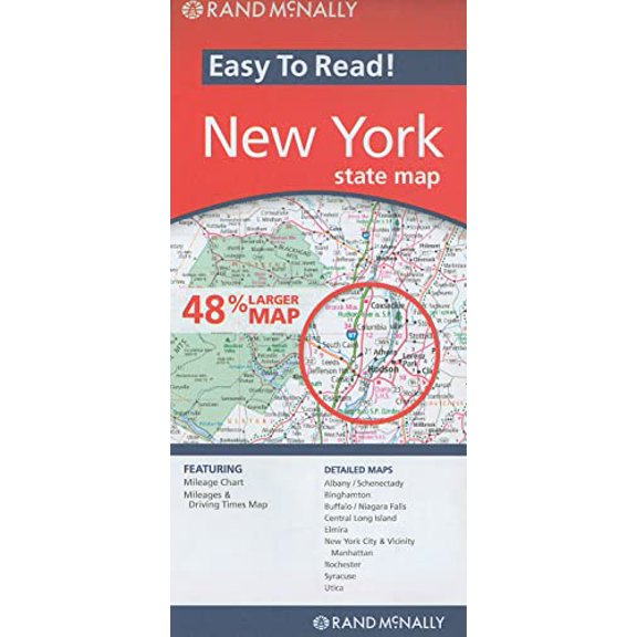 Pre-Owned Easy To Read: New York State Map, 9780528881923, 0528881922, Paperback, Fold Map edition