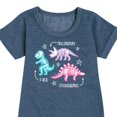 thumbnail image 3 of Instant Message - Type of Dinosaurs - Triceratops, T-Rex, Stegosaurus - Toddler & Youth Girls Fleece Dress, 3 of 6