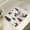 thumbnail image 4 of Yayeee Dish Drying Mat for Kitchen Counter 18" x 24" Microfiber Super Absorbent Coffee Decorative Pad, Christmas Plaid Forest, 4 of 9