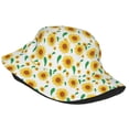 thumbnail image 2 of ZICANCN Sunflower Template Flower Sunshade Bucket Hat , Unisex Print Double-Side-Wear Sunshade Bucket Hat for Golf Fishing Beach Outdoor, 2 of 5