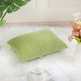 thumbnail image 3 of PiccoCasa 1 Piece Velvet Corn Striped Cushion Cover, 12" x 18", Light Green, 3 of 8