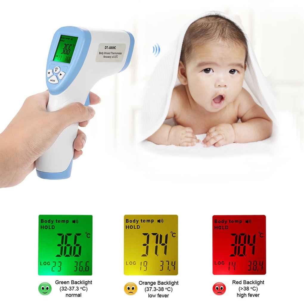 Forehead Skin Baby Thermometer Infrared IR Non Contact Digital Thermometer 