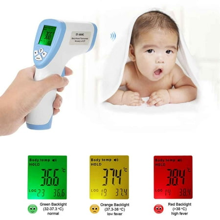 Digital Baby Thermometer Non-contact IR Infrared Thermometer Baby Adult Forehead Body Surface Temperature (Best Baby Temperature Thermometer)