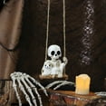 thumbnail image 6 of JIhuahe 3D Skeleton Holding Cat Swing Hanging Ornament, Outdoor Courtyard Halloween Decoration Pendant for Garden Home Scary Atmosphere, 6 of 8