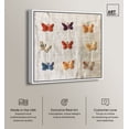 thumbnail image 2 of Embroidered Delicate Butterflies Canvas Winter Floral Art by Art Remedy, White Frame, 30" x 30", 2 of 7