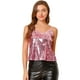 thumbnail image 1 of Camisola Brillante Con Lentejuelas Del Día De San Patricio Para Mujer Club Party Sparkle Cami Top Rosa Rosa XS, 1 of 6
