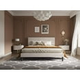 thumbnail image 5 of BONSOIR FULL Size Bed Frame Modern Horizontal Panel Upholstered Low Profile Platform with Tufted Headboard/No Box Spring Needed/No Bed Skirt Needed/Linen Fabric Upholstery/Beige (Full Size), 5 of 5