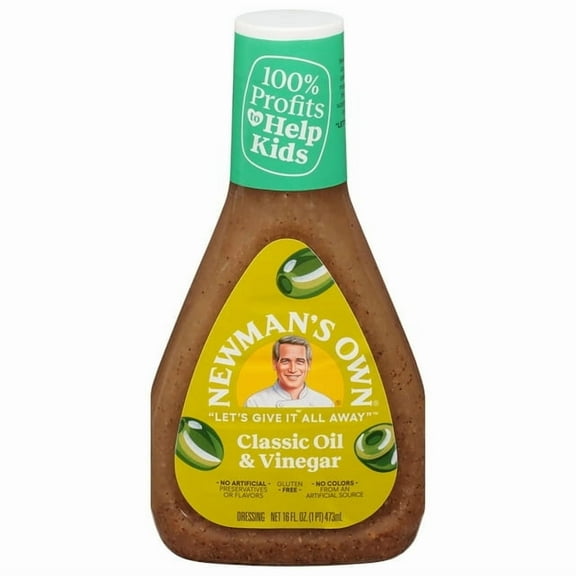 Newmans Own Dressing Olive Oil & Vinegar - 16 Fl. Oz. Pack of 2