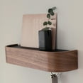 thumbnail image 2 of Minimalist Key Hook Design from Berlin | Modern Key Holder Wall Mount with Wooden Shelf | Key Rack for Wall as Entryway Organizer | Walnut, 2 of 6