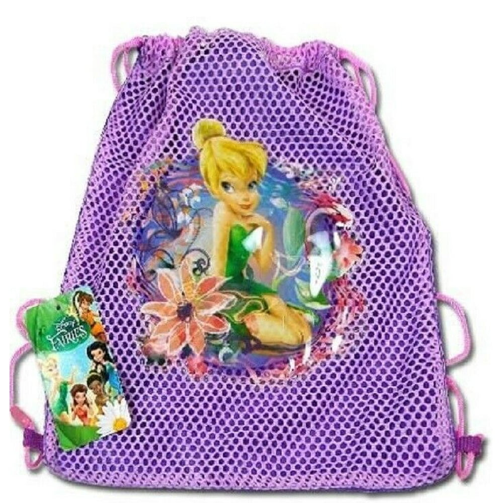Disney Drawstring Bag Disney Fairies Tinkerbell Purple Drawstring