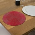 thumbnail image 3 of Placemat Rond Des Perles De Noël Rouge - Ensemble De 4, 3 of 4