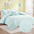 thumbnail image 1 of Kids Callie Cotton Jacquard Weave Colorful Pom Pom Kids Comforter sets, Down, 1 of 13