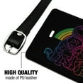 thumbnail image 3 of Fraggle Rock Retro Rainbow Rectangle Leather Luggage Card Suitcase Carry-On ID Tag, 3 of 8