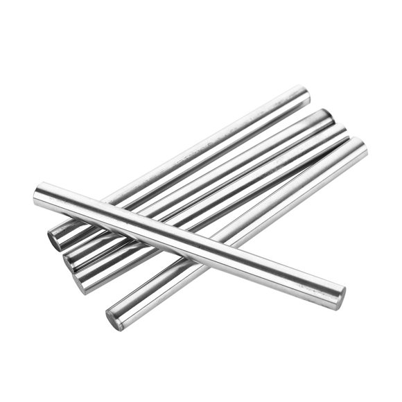 Eowpower 5 piezas eje de movimiento lineal 8 mm x 100 mm varilla de barra de torno endurecida redonda