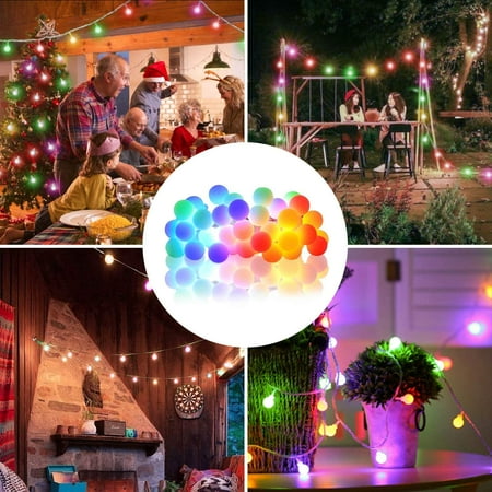 Globe String Lights 55ft 112 Leds Colored Fairy Lights Waterproof Ul Listed Plug In String Lights For Outdoor Indoor Bedroom Patio Garden Party Wedding Patio Christmas Xmas Tree Decoration Walmart Canada