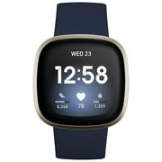 Fitbit Versa 3 Altimeter Navy Aluminum Case with Gold Watch Band, 1 Pack