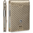 TRAHOOMens Slim Wallet with Money Clip RFID Blocking Bifold Credit