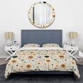 thumbnail image 3 of Designart "Graphic Artistry In Midcentury Modern III" Orange Midcentury Bedding Covert Set - Mid-Century Modern Bed Set With 1 Sham, 3 of 5