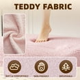 thumbnail image 5 of Teddy Fabric Floor Sofa Bed, Twin Size Convertible Folding Sleeper Sofa with 2 Pillows, No Assembly Required for Living Room, Guest Room, Apartment, Pink, 5 of 8