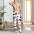 thumbnail image 6 of Lsque Sailing Marine Travel Print Men's Pajama Pants, Lounge Pant - Comfortable Home Wear,Elastic Waistband, Stylish Design-Large, 6 of 9