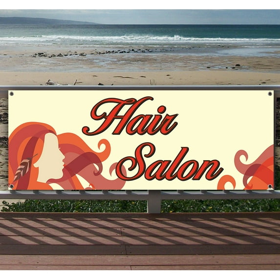 Hair Salon 13 oz Vinyl Banner With Metal Grommets