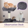 thumbnail image 5 of ZephyPaws 47inch Cat Tree for Large Adult Cat,Cat Scratching Posts Tower with Condo Perch Toys,Gray, 5 of 9