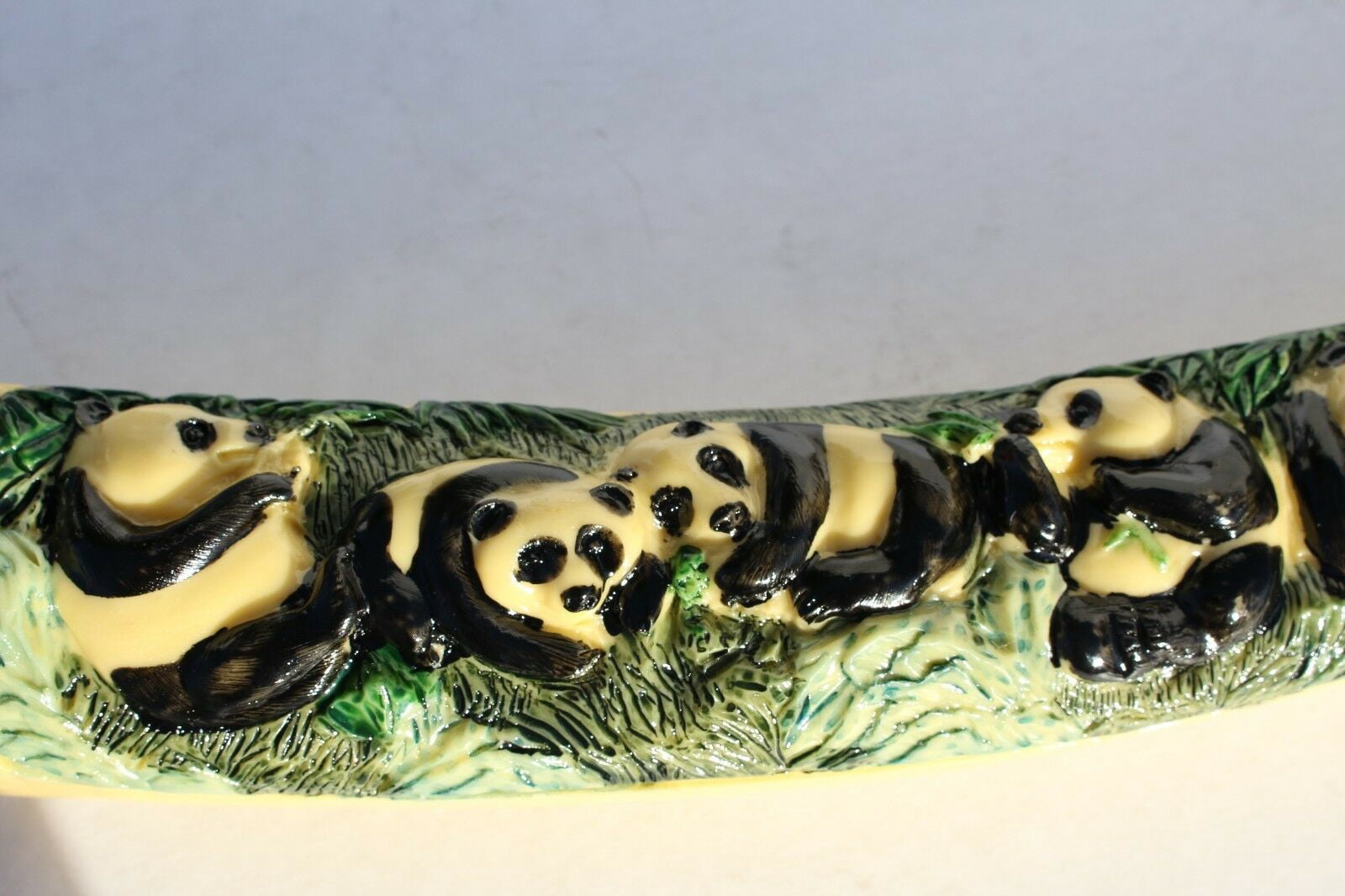 17" Panda Ivory Horn w holder Cute Panda Collection Great Home Decor EHD