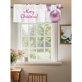 thumbnail image 2 of Merry Christmas Colored Ball Valances for Windows Pink Sequins Ball Winter Rod Pocket Curtains Valance Short Window Treatment Drapes for Living Room, Bedroom Bathroom 54"&nbsp;W x 18" L, 2 of 5