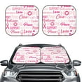 thumbnail image 2 of Daiia Breast Cancer Pink Ribbons Awareness (2) 2PCS Car Windshield Sun Shade, Foldable Sun Shield for Car Front Window, Auto Sun Blocker Visor Protector Universal for Truck SUV Pickup-Small, 2 of 7