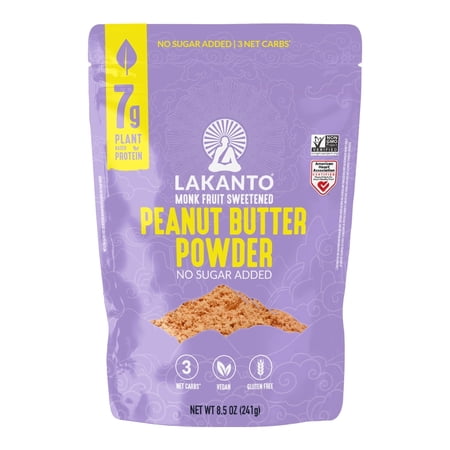 Lakanto Sugarfree Peanut Butter Powder, Keto, Vegan, Glutenfree, 16 oz