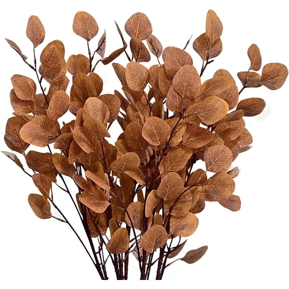 Lyacmy 35.4" 6 Pcs Fall Decor Eucalyptus Stems Artificial Flowers Autumn Decor, Fake Fall Flowers Fall Decorations for Home