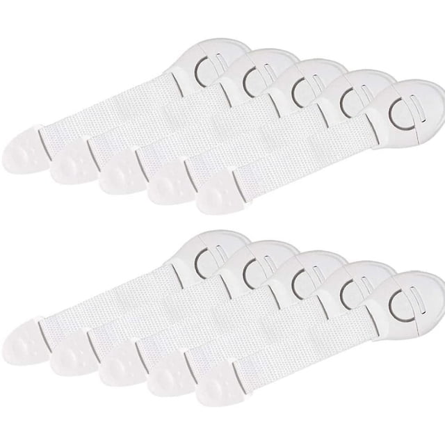 10 piezas cajón puerta armario inodoro seguridad cerraduras bebé niños seguridad cuidado plástico cerraduras correas infantil bebé protección (color al azar)