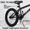 thumbnail image 3 of Vollsch Freestyle BMX Bikes 18 Inch Kids Bicycle for 8-15 Years Old Teens, Boys, Girls, Beginner-Lever Riders, Matt Black with Black Tires, 3 of 8