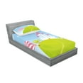 thumbnail image 2 of Ambesonne Cartoon Fitted Sheet & Pillow Sham Set, Hills Hot Air Balloon, Twin, Multicolor, 2 of 2