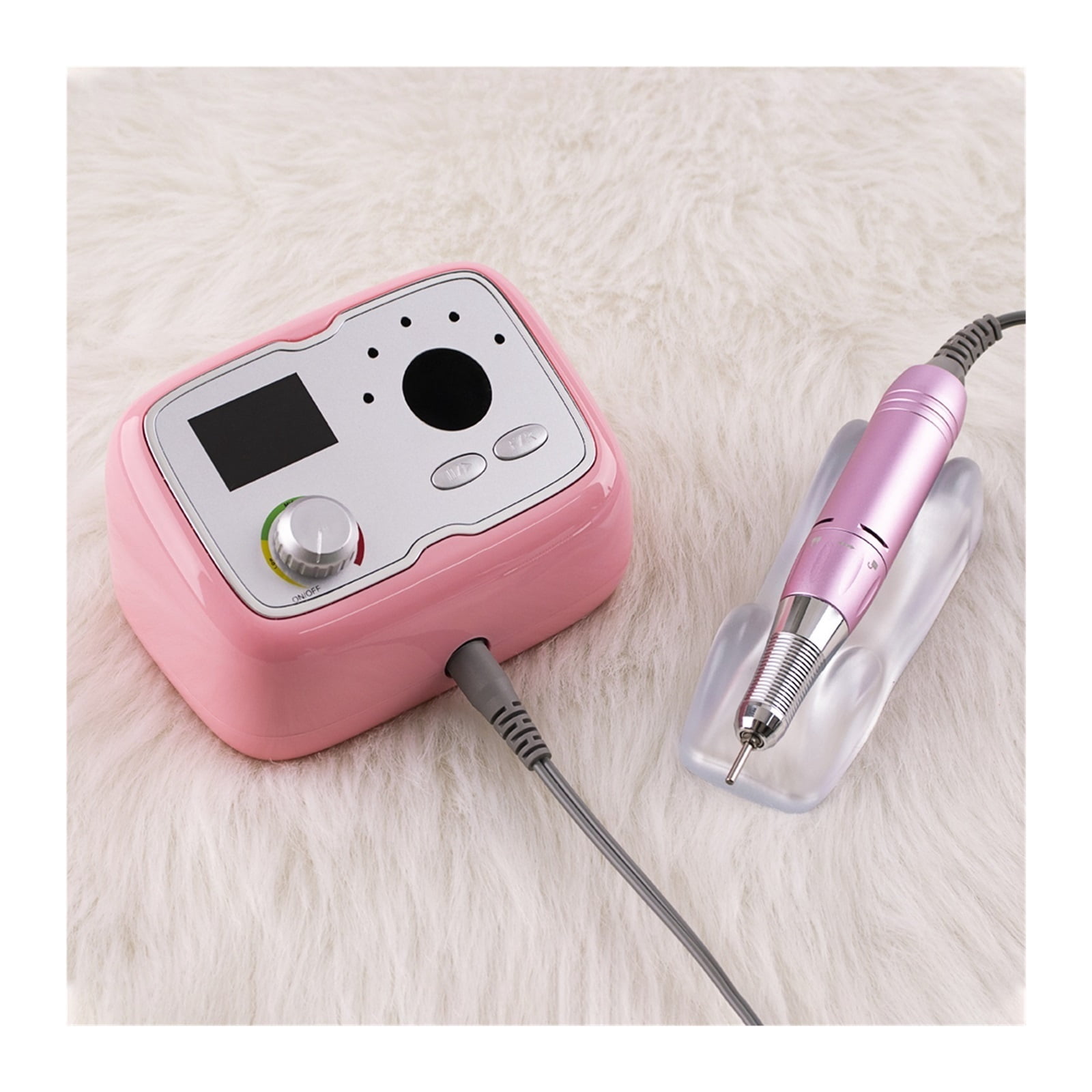 Rechargeable Desktop Nail Drill, Box Stand Manicure Machine, Portable 35000RPM Electric Wireless Cordless Nail Art Polisher ,Low Noise