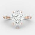 thumbnail image 5 of SOLITAIRE JEWELS 2.50CT Pear Cut Dainty Pave Setting Moissanite Engagement Ring Solid 14K Rose Gold, 5 of 5