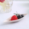 thumbnail image 6 of Efavormart 24 Pack | 5" Mini Boat Shaped Wheat Straw Fiber Appetizer Snack Plates, Biodegradable Dessert Serving Trays, 6 of 11