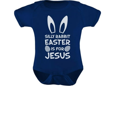 

Tstars Boys Unisex Easter Holiday Shirts Silly Rabbit Easter is for Jesus Baby Outfit Cute Happy Easter Party Shirts Easter Gifts for Boy Baby Bodysuit