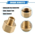 thumbnail image 3 of Unique Bargains Pressure Washer Connector Fitting G1/2" to M14x1.5 Male and Female Hose Adapter Accessories Brass, 3 of 6