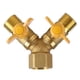 thumbnail image 3 of Conector de doble grifo Ticfox G1/2 de latón para riego de jardín, 3 of 14