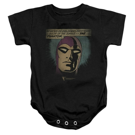 Phantom Evildoers Beware Infant Snapsuit Black 12Mos