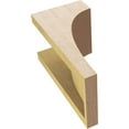 thumbnail image 6 of 6"W x 6"D x 12"H Wide Huntington Rough Cedar Woodgrain TimberThane Corbel, Primed Tan, 6 of 6