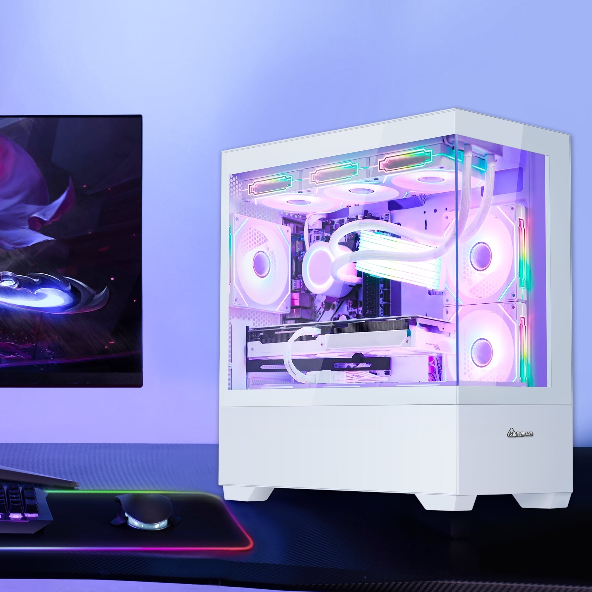 Hoengager Gaming PC AMD Ryzen 7 5700G 8-Core 3.8 GHz, Radeon RX