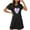 Black, variant on Zorckvet Womens Plus Size Nightgowns Heart Print Sleepshirts Crewneck Valentine's Day Short Sleeve Nightshirts for Women Dressy