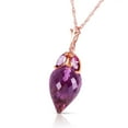 thumbnail image 2 of Galaxy Gold 14K Rose Gold Natural Amethyst Marquise Stones and Pointy Amethyst Briolette Drop Necklace - February Birthstone - Peace & Wisdom - 16" to 24" - Fine Jewelry for Women, 2 of 3