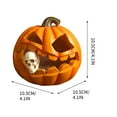 thumbnail image 3 of Jack O Lantern Light Halloween Scary Glowing Pumpkin Lamp Halloween Pumpkin Ghost Desktop Skull Prop Resin Ornament Ghost Festival Decoration, 3 of 9