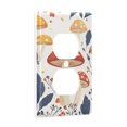 thumbnail image 2 of Yayeee Duplex Wall Plate 1-Gang 4.5"x2.7" Home Receptacle Light Switch Decorative Outlet Cover, White Mushroom, 2 of 7